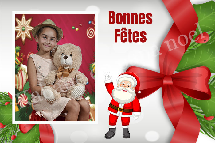 Carte de vœux du stand "Kabane de papa noël" 2023
